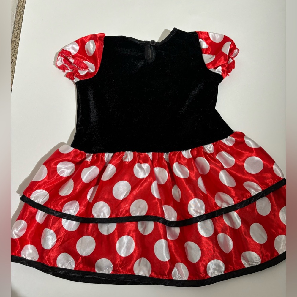 Minnie Mouse dress Disney baby kids 12-18 months red white‎ polka dots - Picture 8 of 12